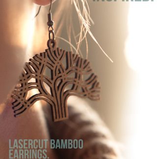 ANTIETAM DESIGNS: Lasercut Bamboo Earrings. Designed in Oakland. Made in Oakland.